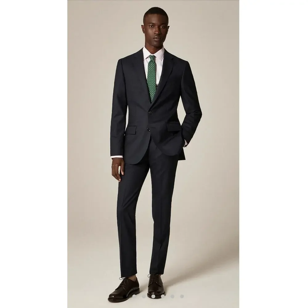 J.Crew Loro Piana Ludlow Blazer Mens 34S Slim Navy Wool Suit Jacket Quiet Luxury